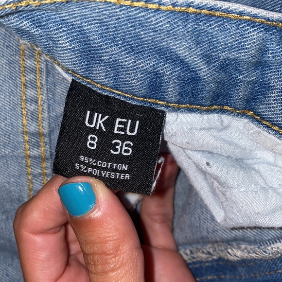 High rise cut off Jean shorts - Picture 3 of 5